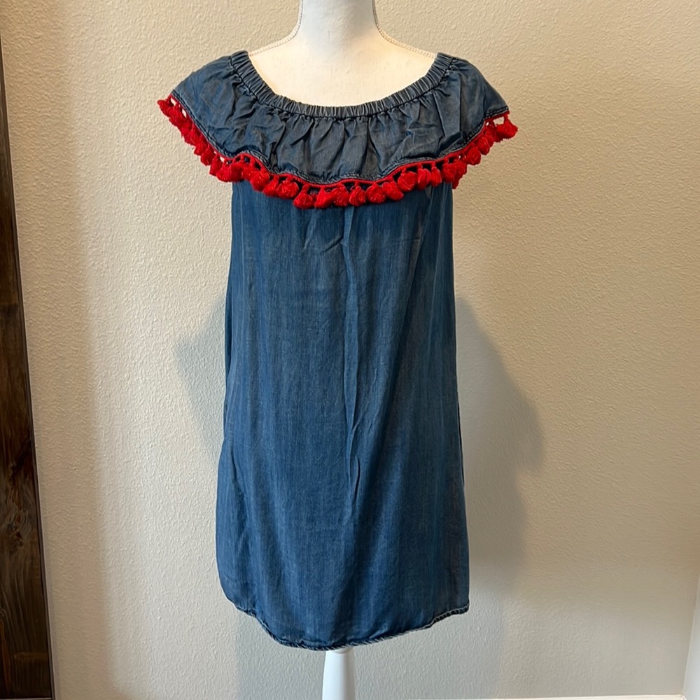 Red tassel dress